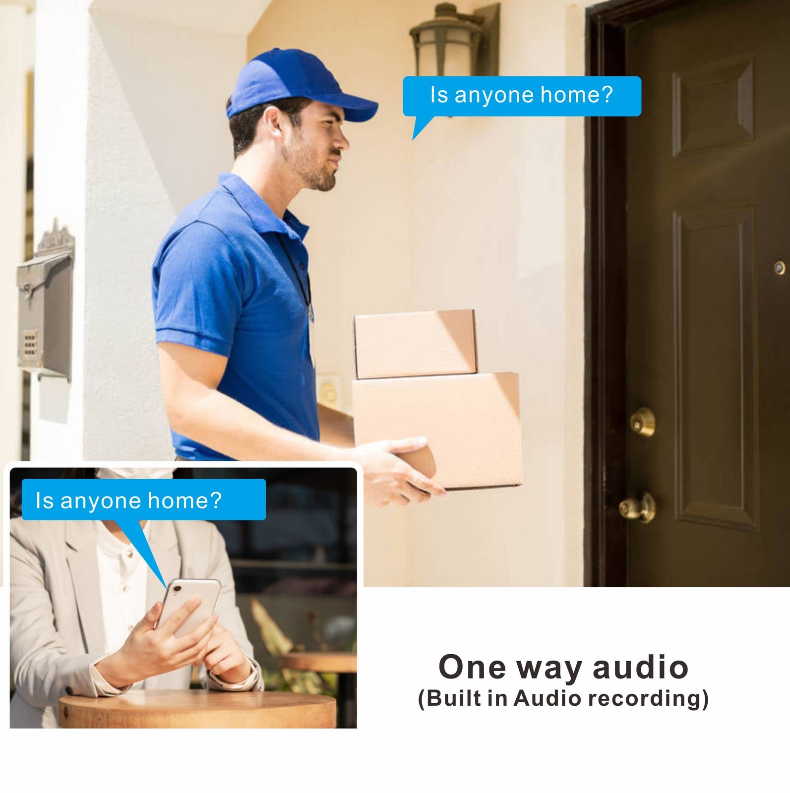 4K 2.5” PoE PTZ IP Camera with Mic/Audio, Pan 0~355° Tilt 0~90°