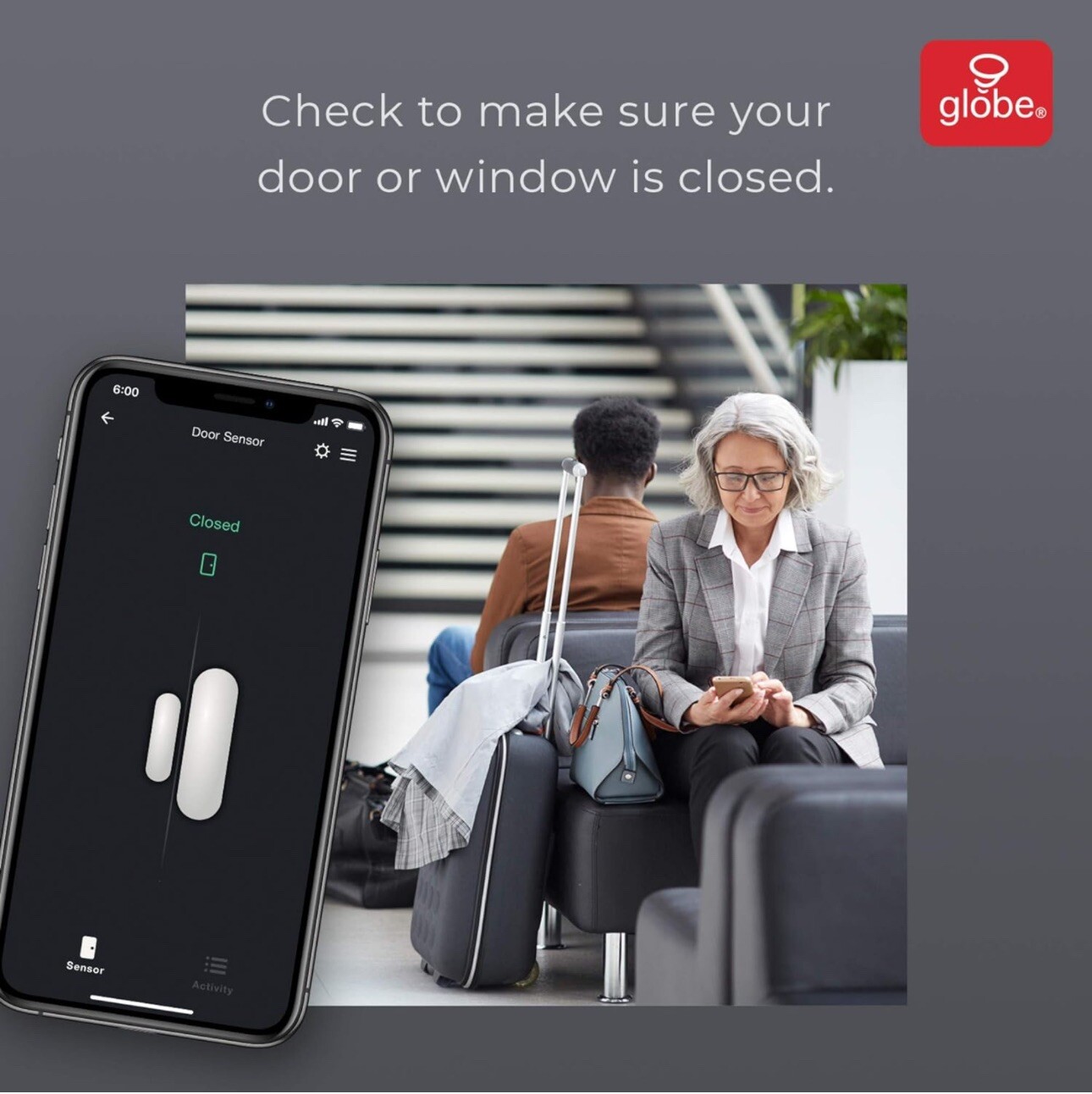 4/$54.98 Globe Smart Door/Window Sensor 50324 Wifi Alexa/Google Asst/Siri