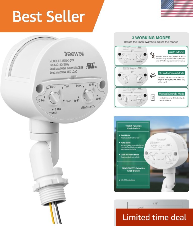 Easy-to-Install Motion Sensor – 180-Degree Detection for Maximum Home Protection