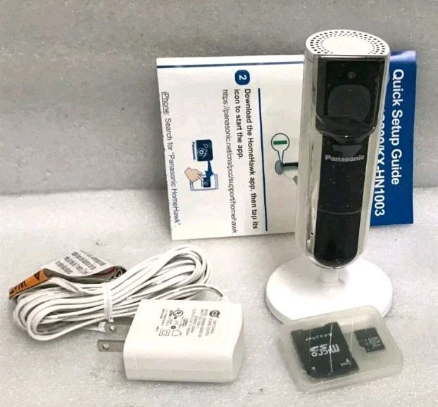 Panasonic Homehawk Indoor 1080p HD Smart Home Monitoring Camera With 16GB Micro