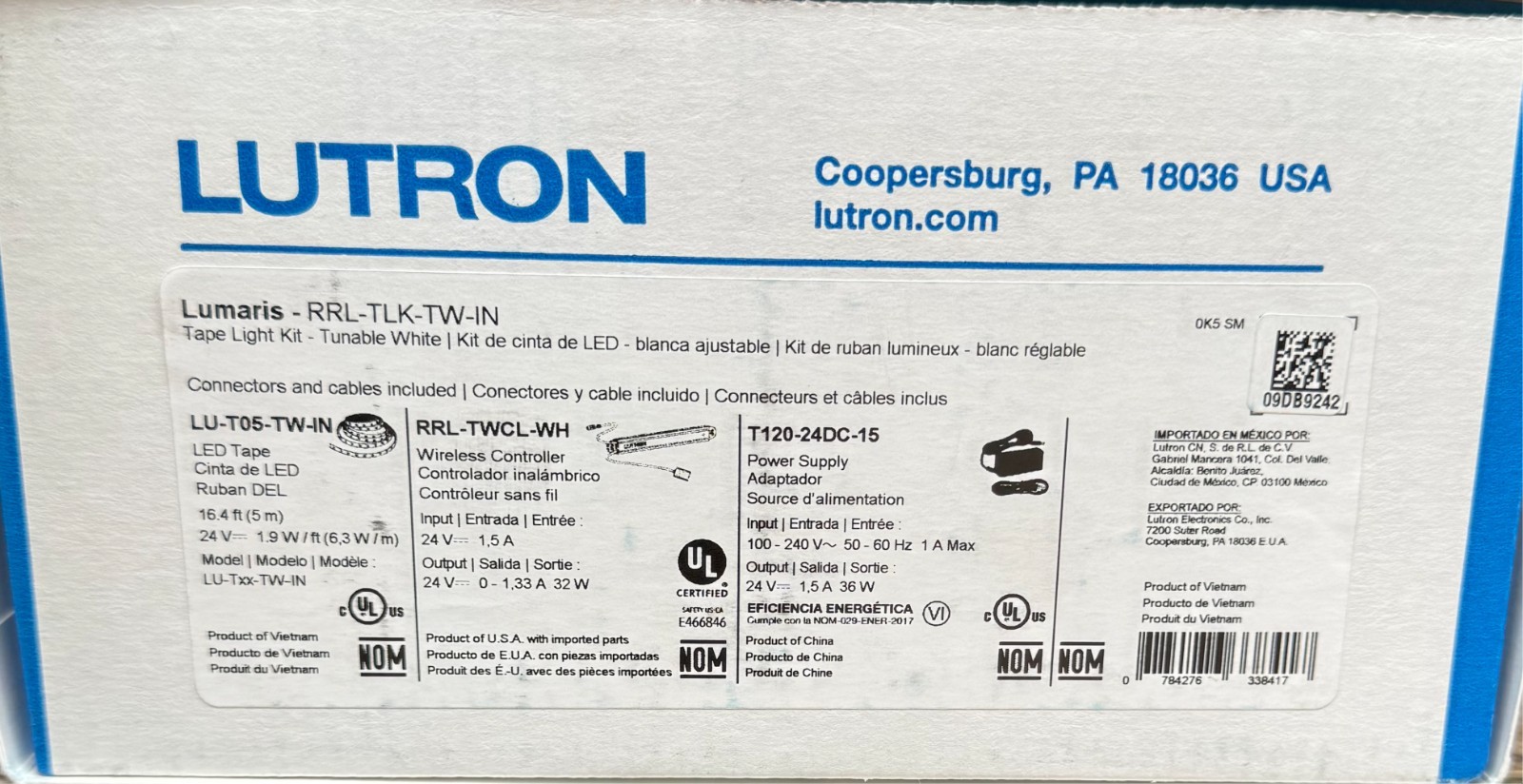 Lutron RadioRA 3 Lumaris Tunable White Tape Light Kit NEW