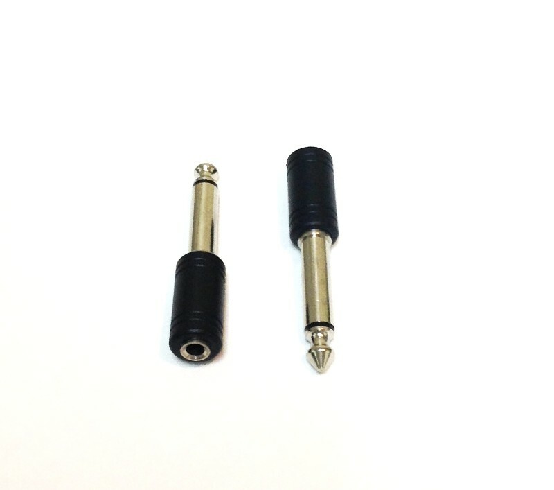 (2) Belkin Audio 6.3mm (1/4″) Mono Phono Plug To 3.5mm Jack Adapter Connector