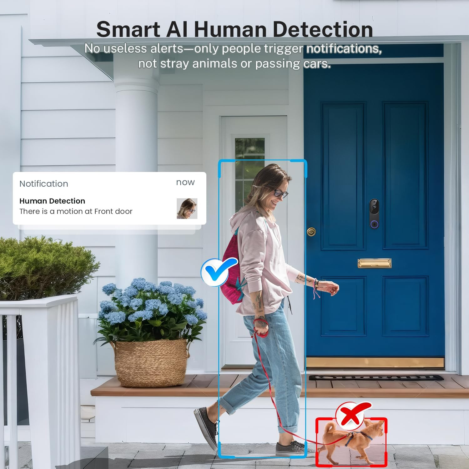 1080P Wireless Wi-Fi Video Doorbell Camera with Two Way Audio, Night Vision, Clo