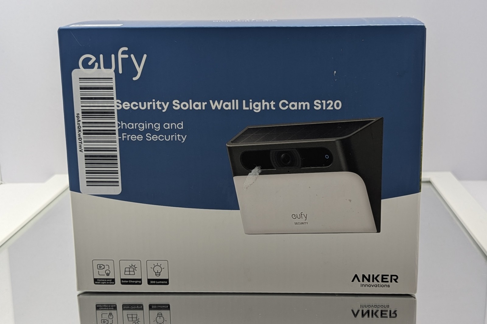 eufy Security S120 Solar Wall Light Cam Outdoor Wireless Camera T81A0 Brand New