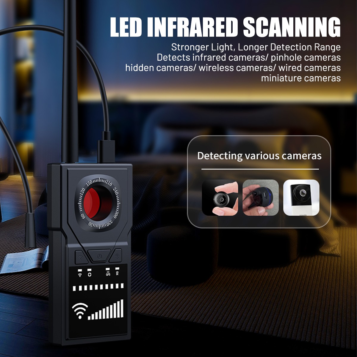 Detector Anti Spy Bug Detector GPS Tracker Finder Scanner Device Hidden Camera