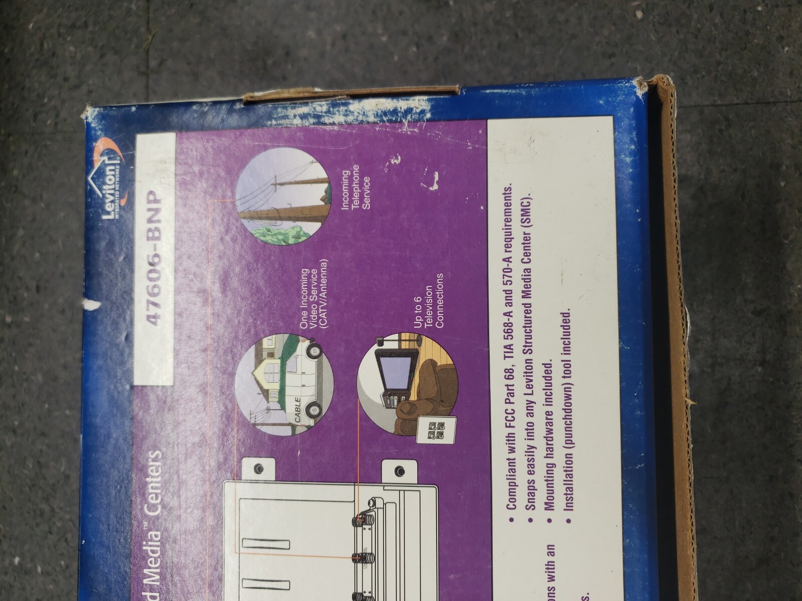 Leviton Basic Home Networking Plus Panel (47606-BNP) Cat 5 Cable Telephone