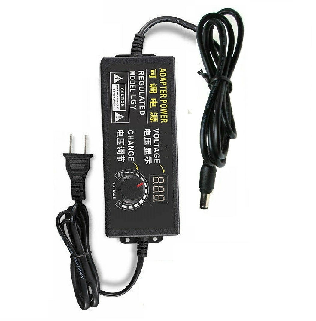 9-24V 3A 72W Supply AC/DC Adapter Switch Power Adjustable Display Power Charger