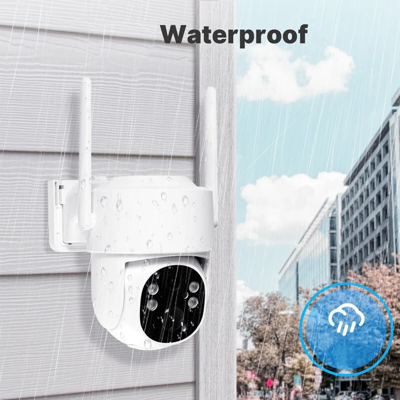4pcs-Outdoor Security Camera 2K HD Solar Cloud IP Waterproof Night Vision 2.4Ghz