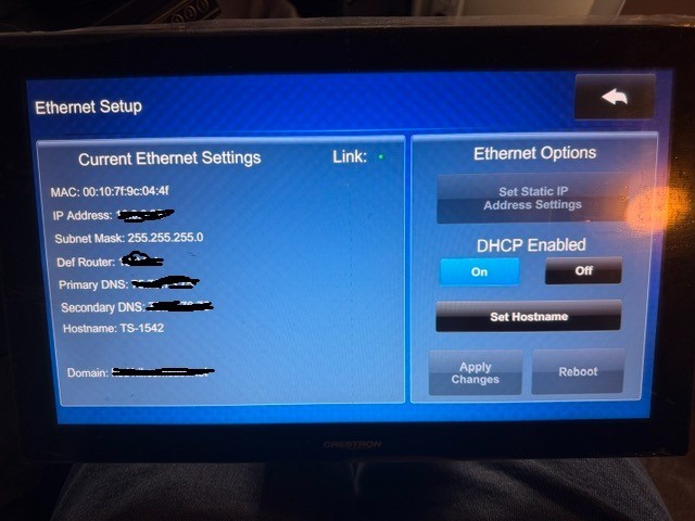 Crestron TS-1542-TILT-B-S 15.6 inch HD Tabletop Touch Screen