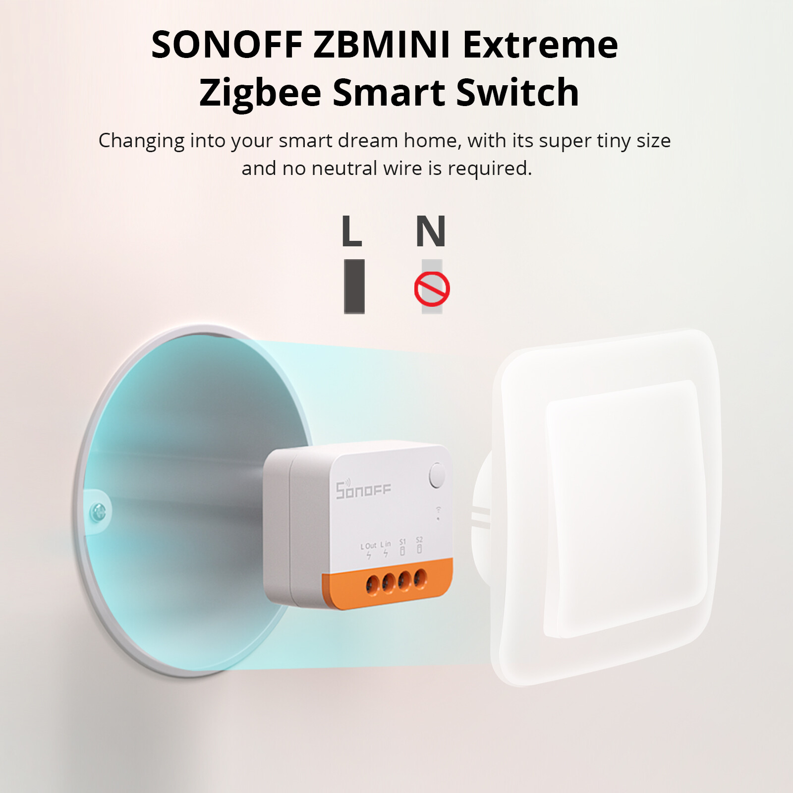 SONOFF Extreme Zigbee Smart Switch ZBMINIL2 No Neutral Required for Alexa Google