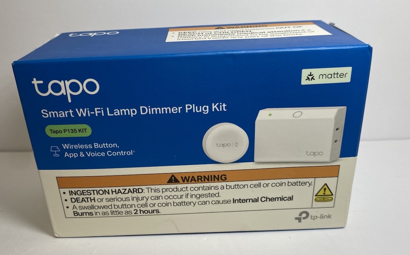 Tapo P135 KIT Smart Wi-Fi Lamp Dimmer Kit Matter Alexa Google Home Open Box