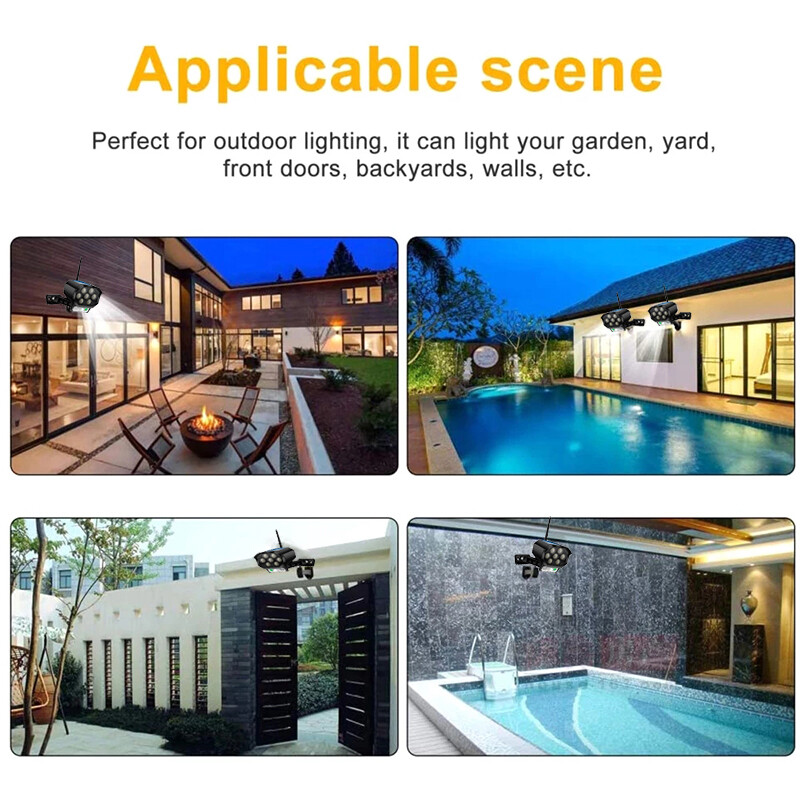 Solar LED Wall Light Motion Sensor Street Yard Outdoor Security Lamp Fake Camera