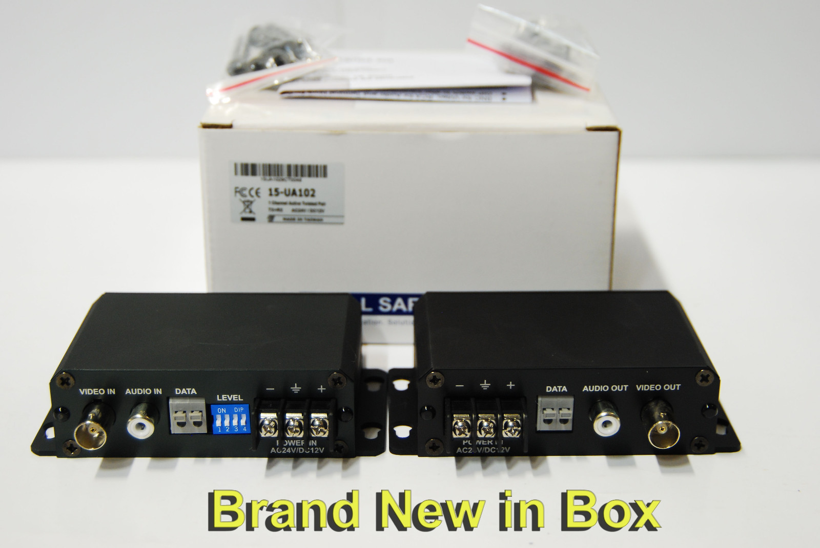 NEW!!Jetview 15-UA102 Single Channel Active Twisted Pair TX /RX Kit/Noise filter