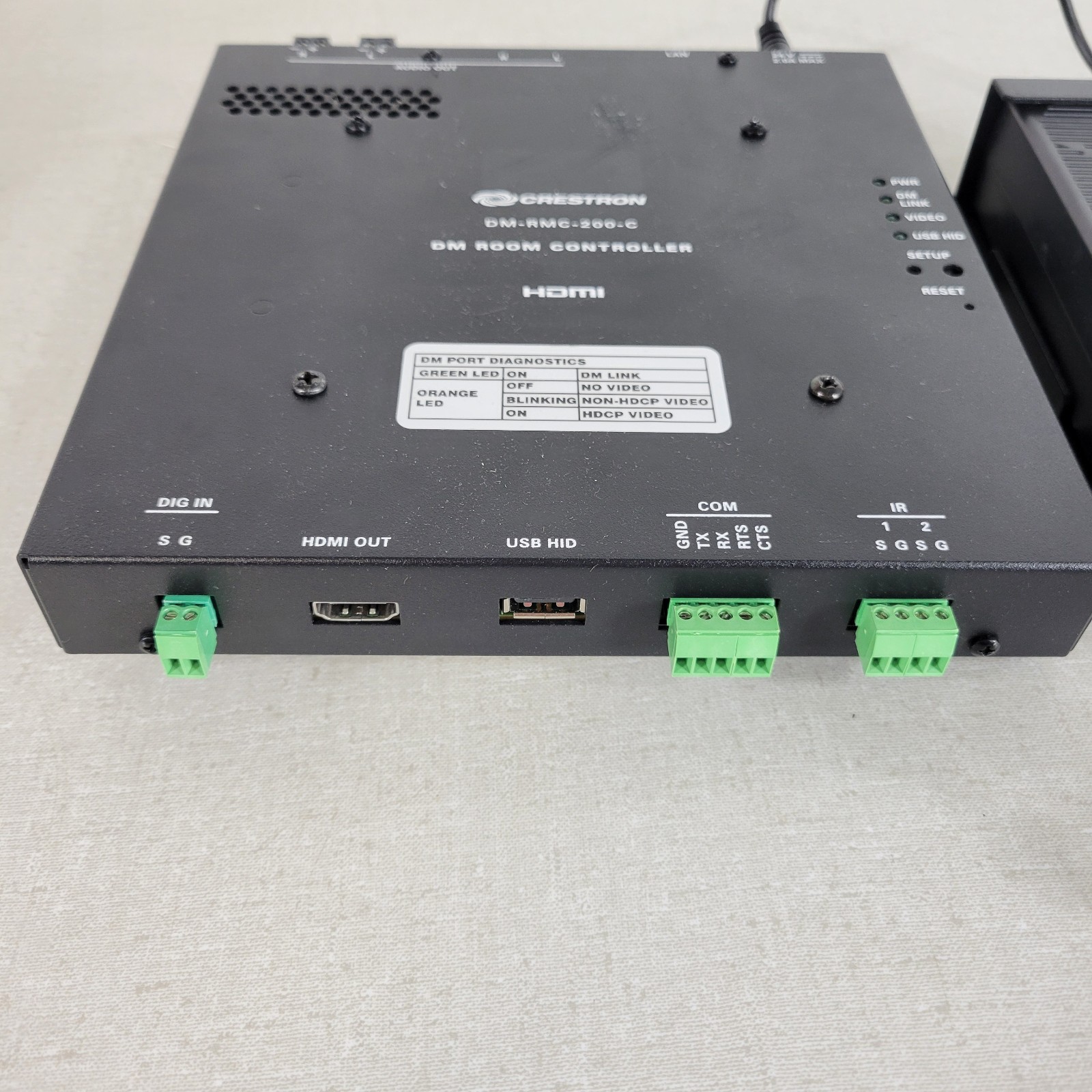 Crestron DM-RMC-200-C DM 8G+ Receiver Room Controller HDMI w/ Power Supply