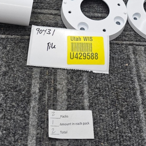 (QTY 2) BOSCH NDA-U-PMT: 12 in Universal Pendant Pipe Mount for Dome Cameras