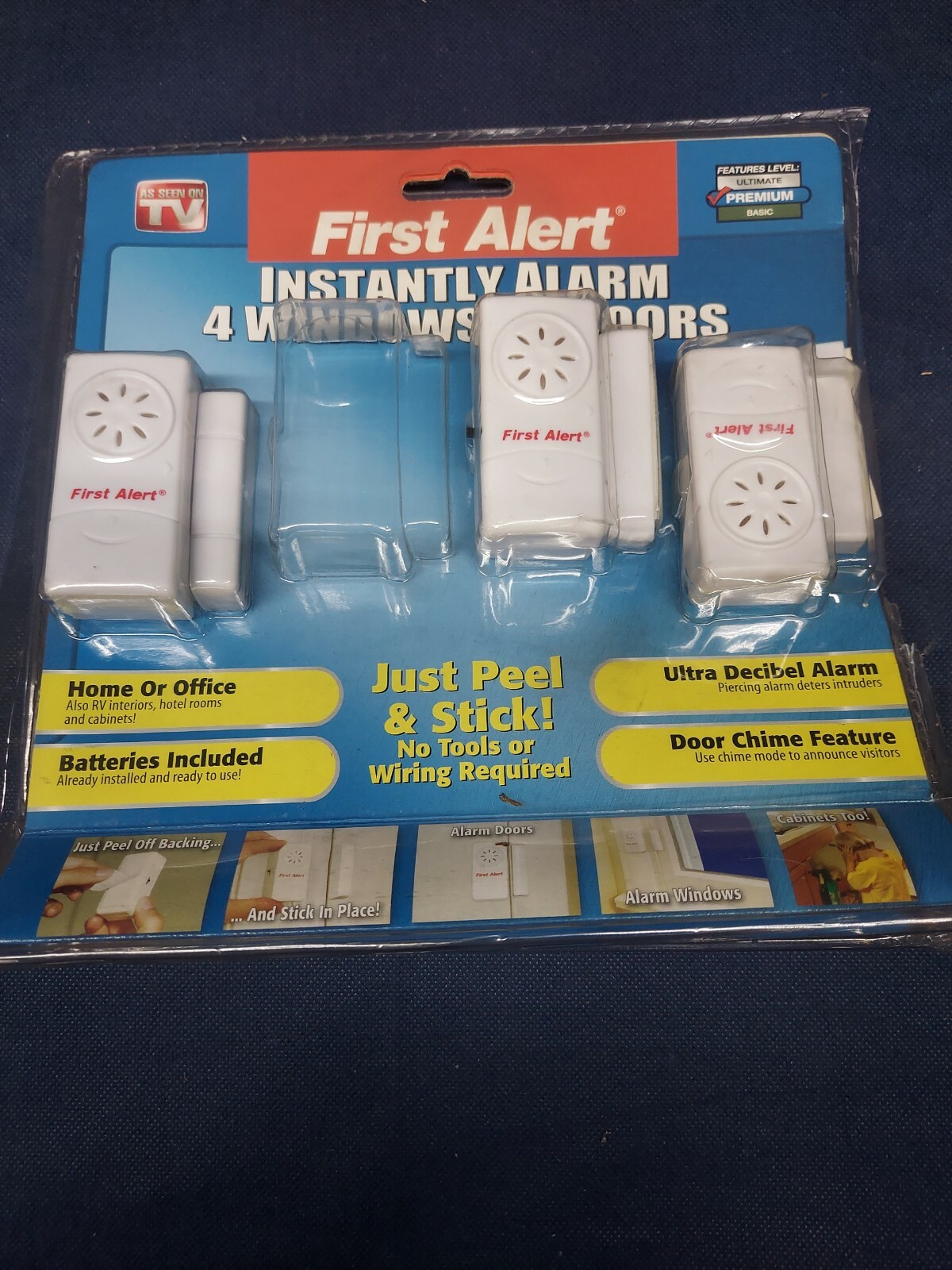 New First Alert Instantly Alarm w/ 4 Units Window Door Office Home Safety