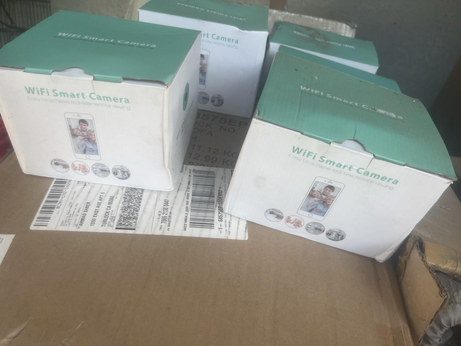 WiFi Smart Camera IP/Network Wireless Indoor Surveillance Camera Lot White/Green