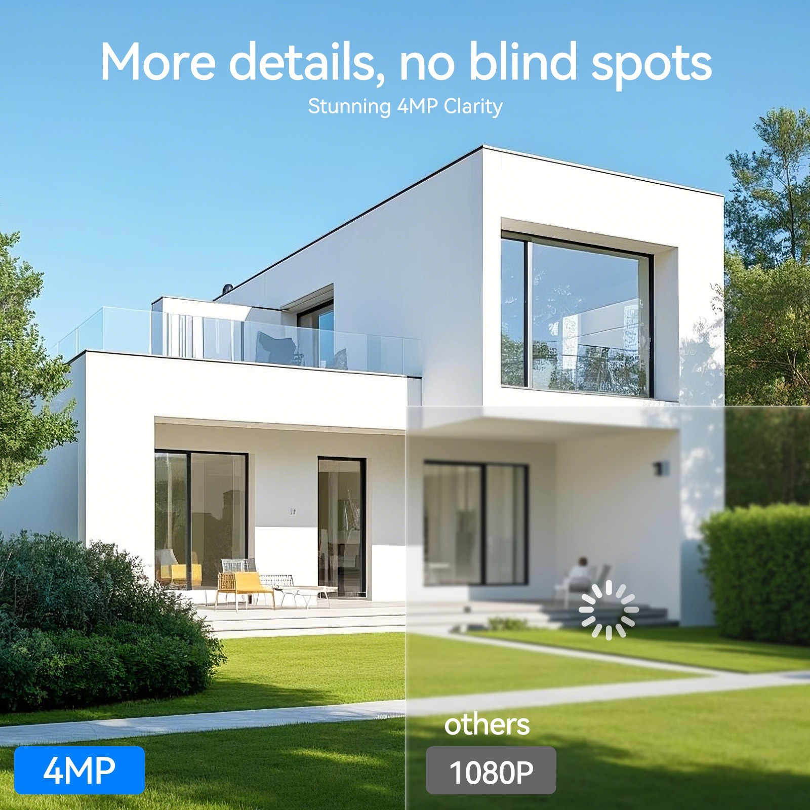 2.4G&5G Wireless WIFI Solar Powered Security Camera System 4MP 4.3inch Monitor