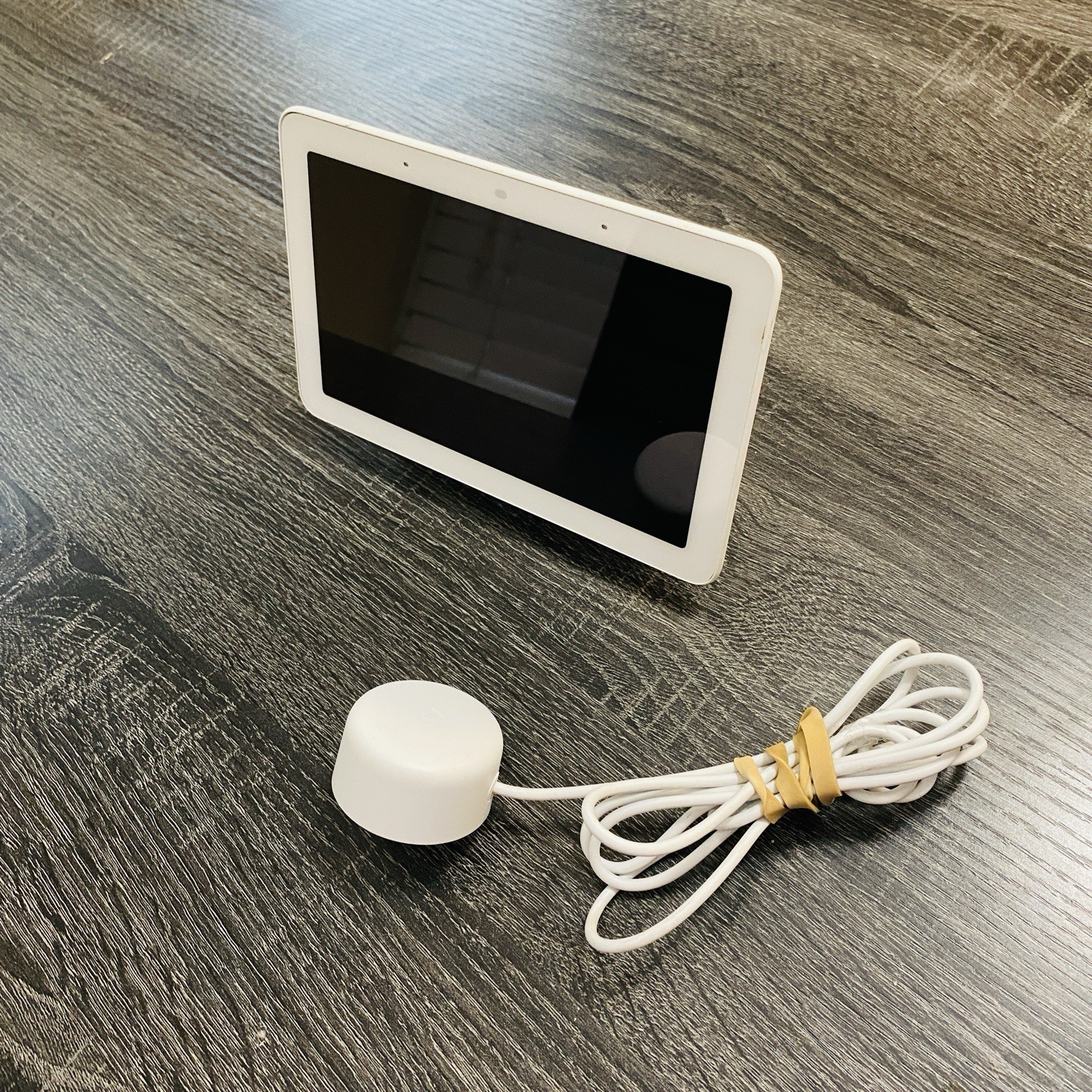 Google Nest Hub H1A 7″ Smart Home Display White/Light Green W/ Pwr Adapter Works