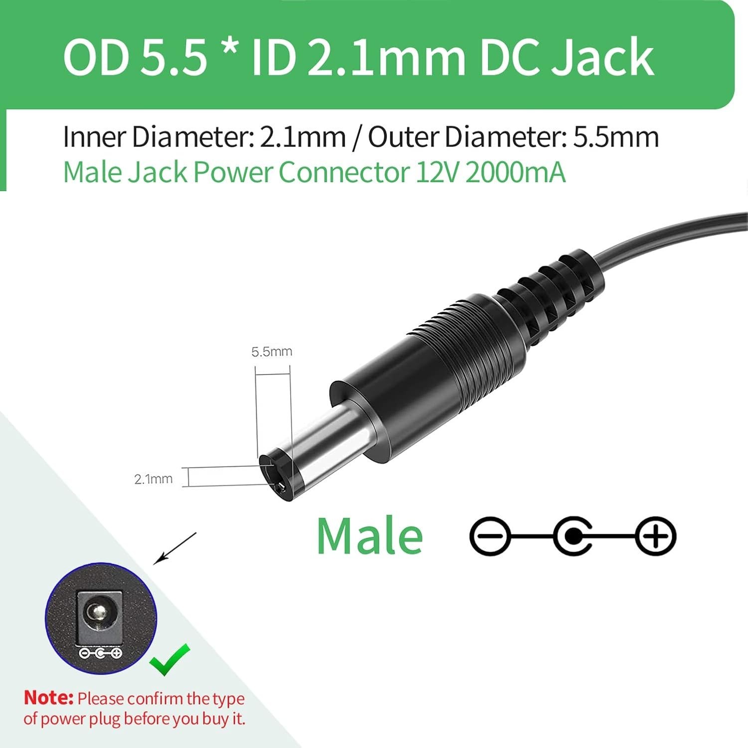 AC Adapter Switching DC Power Supply Cord For CCTV DVR Security Camera