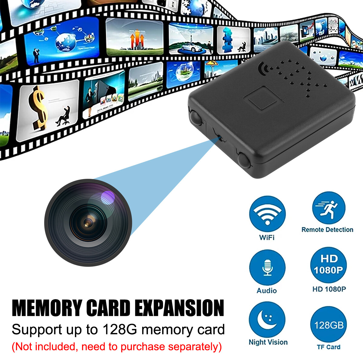 Mini WiFi Camera 1080P HD Recorder Motion Night Vision Home Security Camcorder