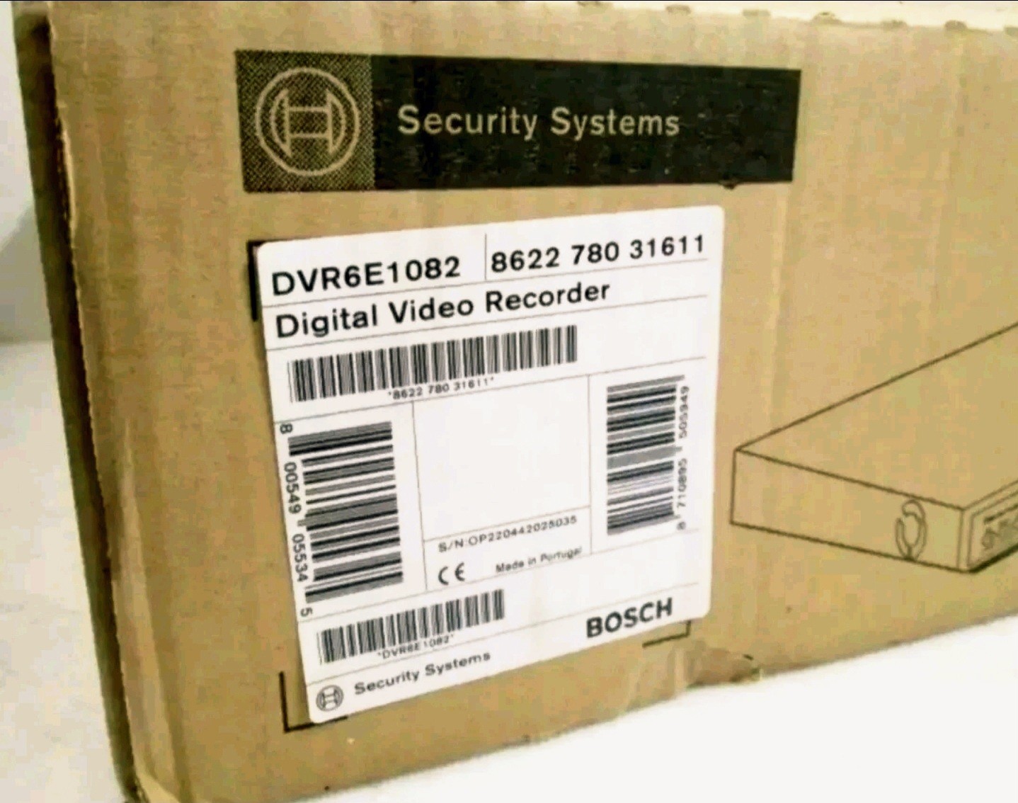 NEW Bosch Divar Digital 80GB Versatile Recorder 6 Channel DVR6E1082