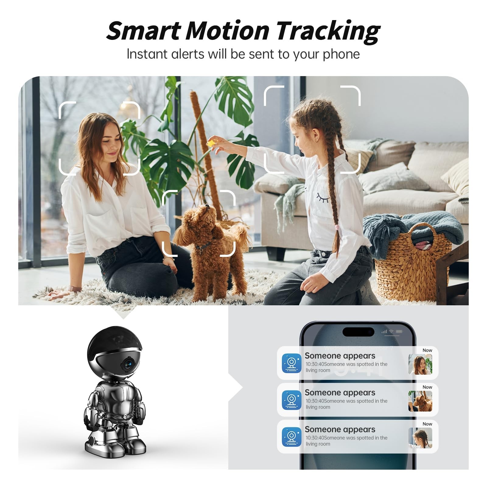 Indoor Camera Robot, 2k 5g/2.4ghz WiFi Pet Robot Cam with Phone App EseeCloud…