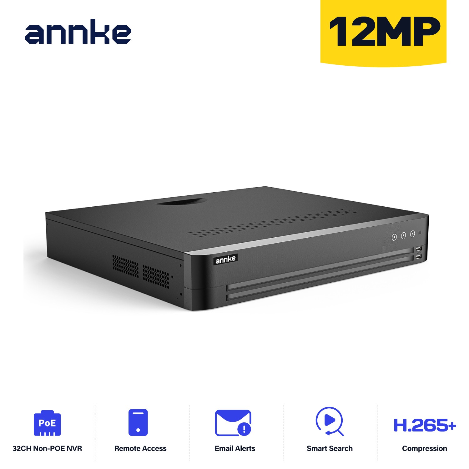 ANNKE 12MP 32CH NON POE Network Video Recorder NVR for Security Camera System
