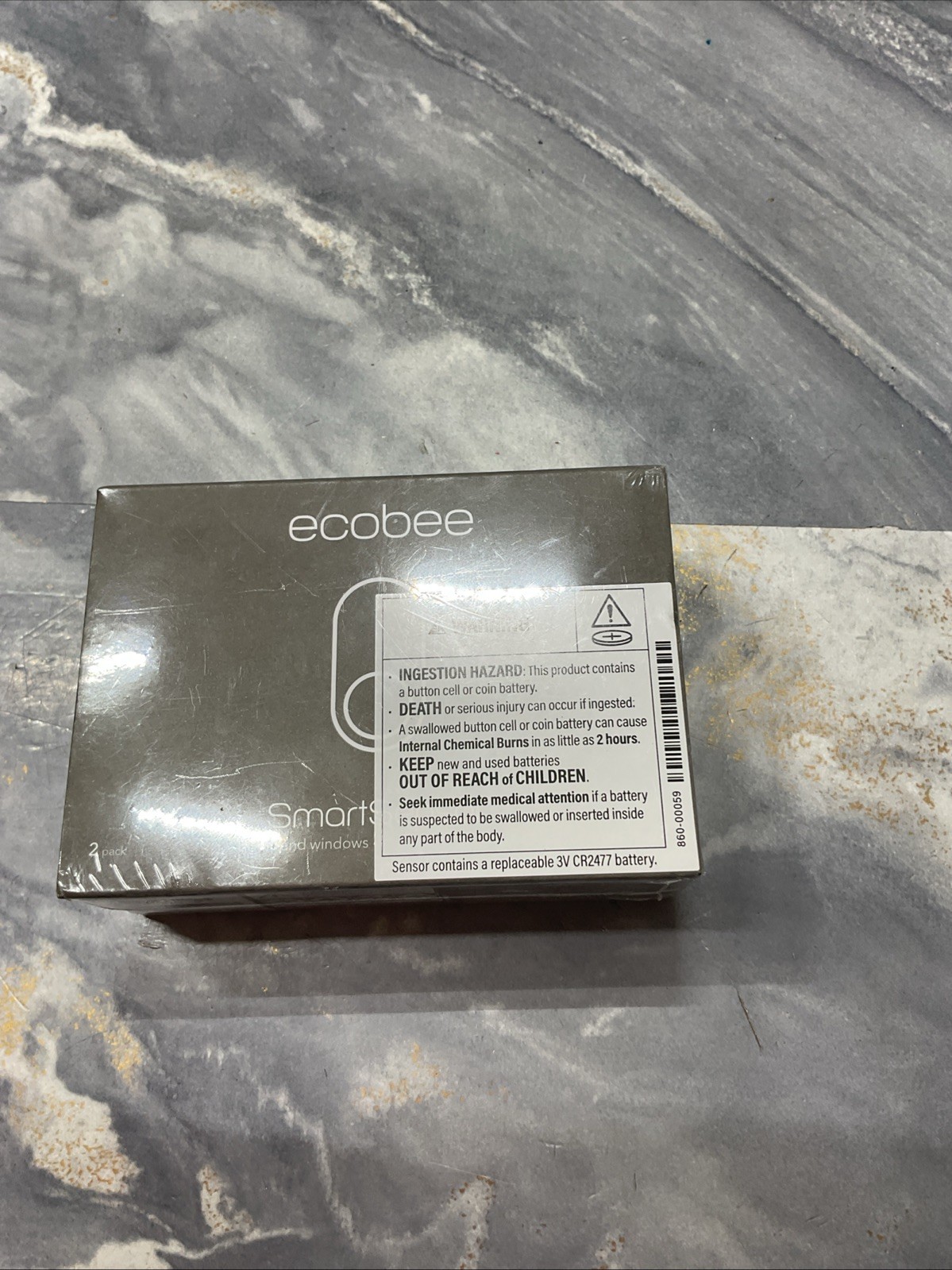 ecobee SmartSensor for Doors and Windows – Pack of 2 (EB-DWSHM2PK-01) NEW SEALED