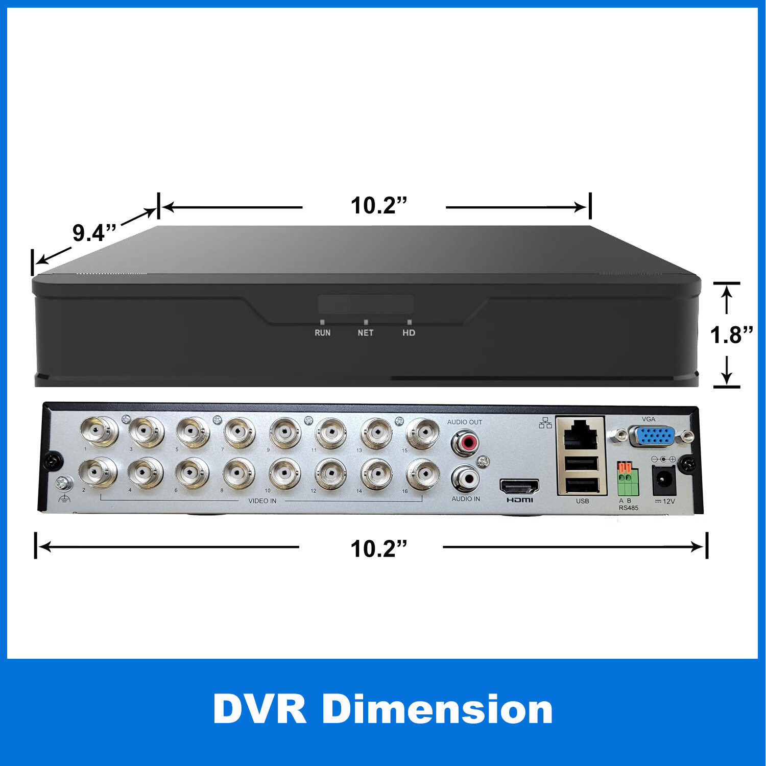 1PV DVR NVR 16 CH 16 Channel HD-TVI H.264 / 4TB HDD