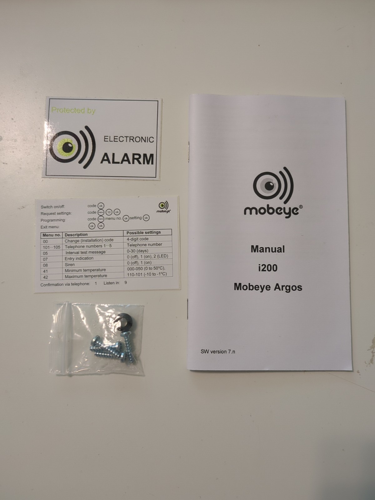 Mobeye Argos i200 GSM/2G Cellular Burglar Alarm, Cloudless