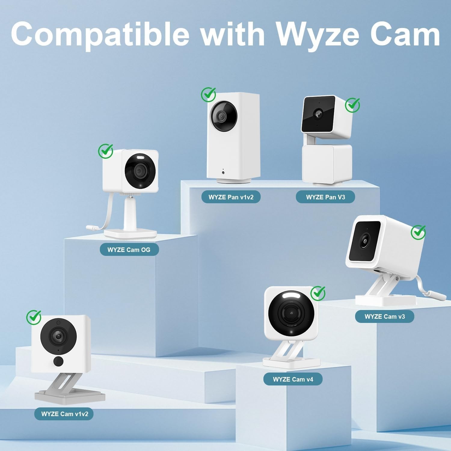 50Ft/15m Outdoor Power Adapter Compatible with Wyze Cam V4,Duo Cam Pan,WYZE P…