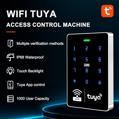 S10 TUYA Wi-Fi Access Control Keypad, IP68 Waterproof, RFID single product