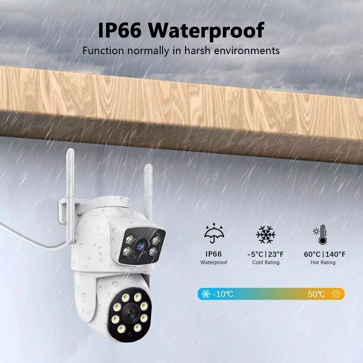 Wireless Security Camera System Outdoor 24/7 Surveillance Motion Alert 10CH NVR