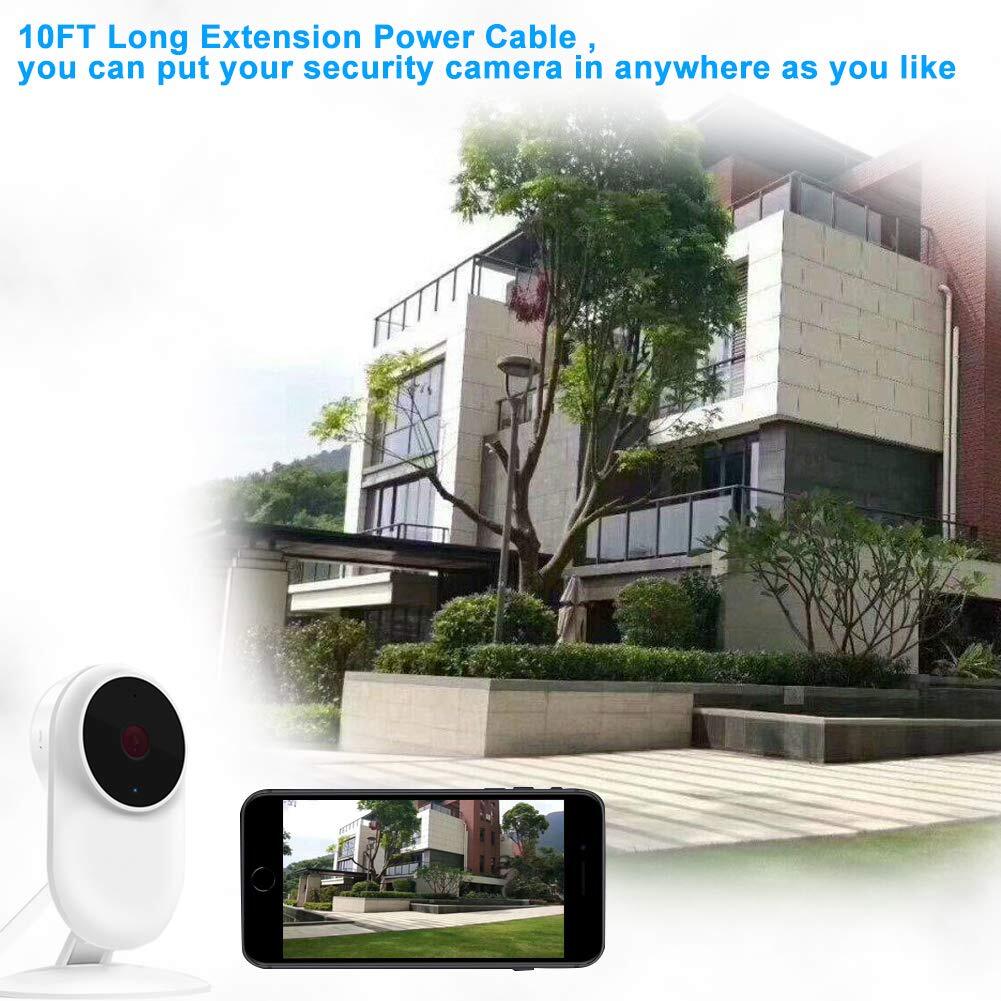 2 Pack 10FT USB Power Extension Cable for Wyze Cam Pan & YI Home Camera