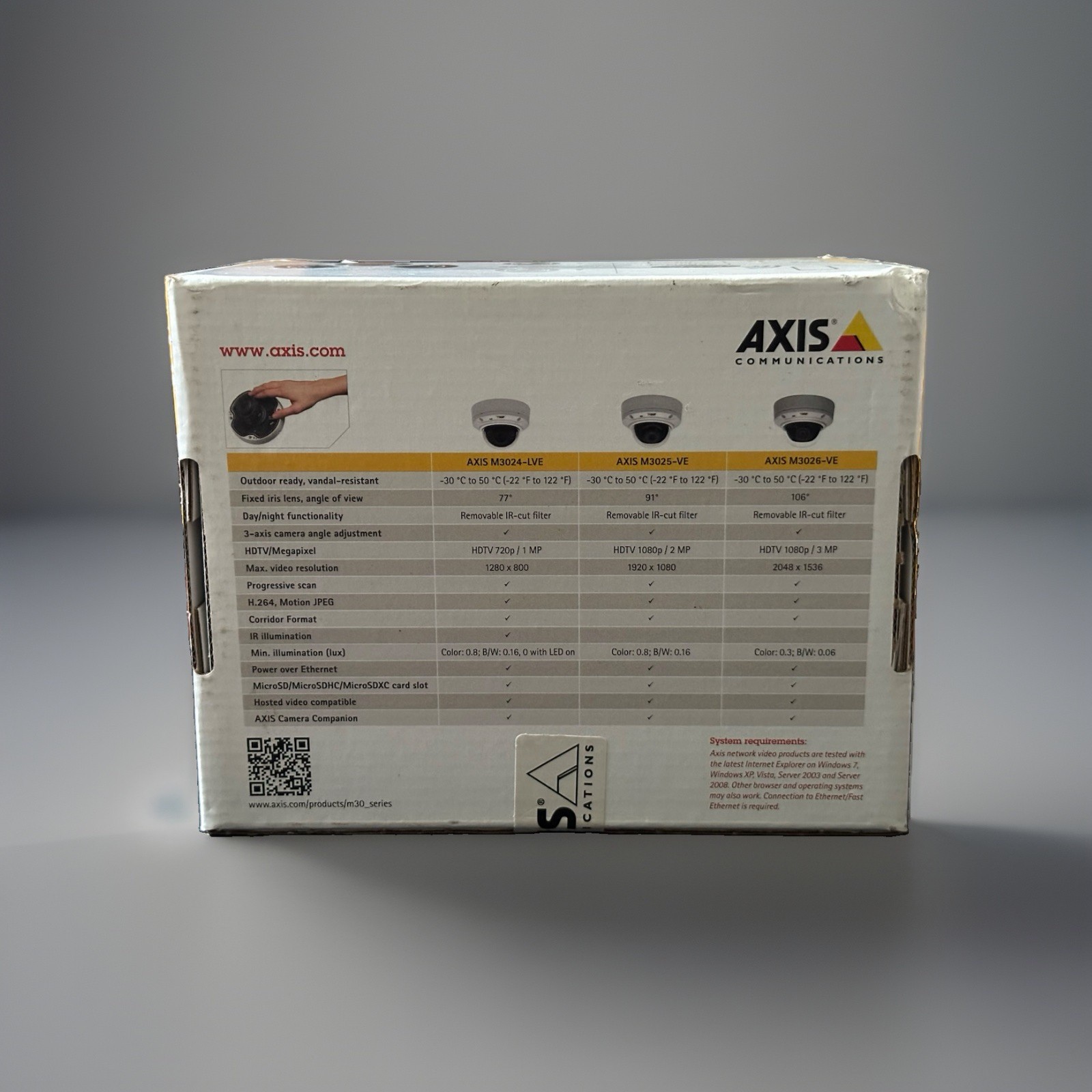 AXIS M3026-VE IP Dome Camera PoE Day/Night Vandal Resistant White
