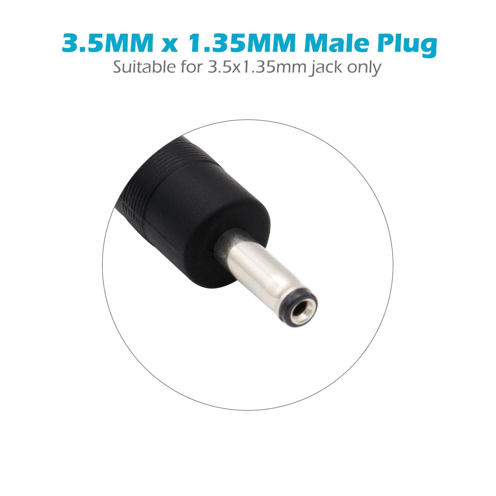 6FT 3.5mm x 1.35mm DC Power Extension Cable Male to Female Plug Jack Power Su…