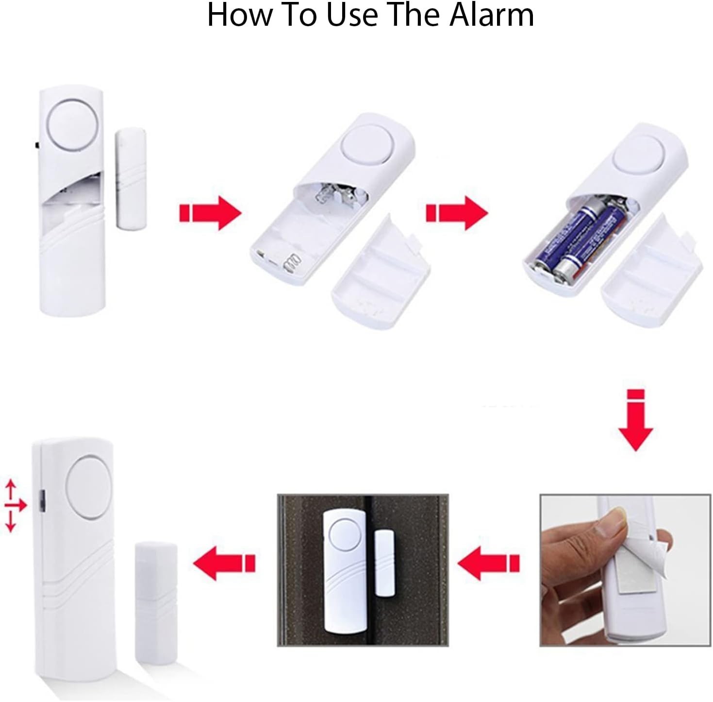 Wireless 90dB Door & Window Security Alarms – 15 Pack for Peace of Mind
