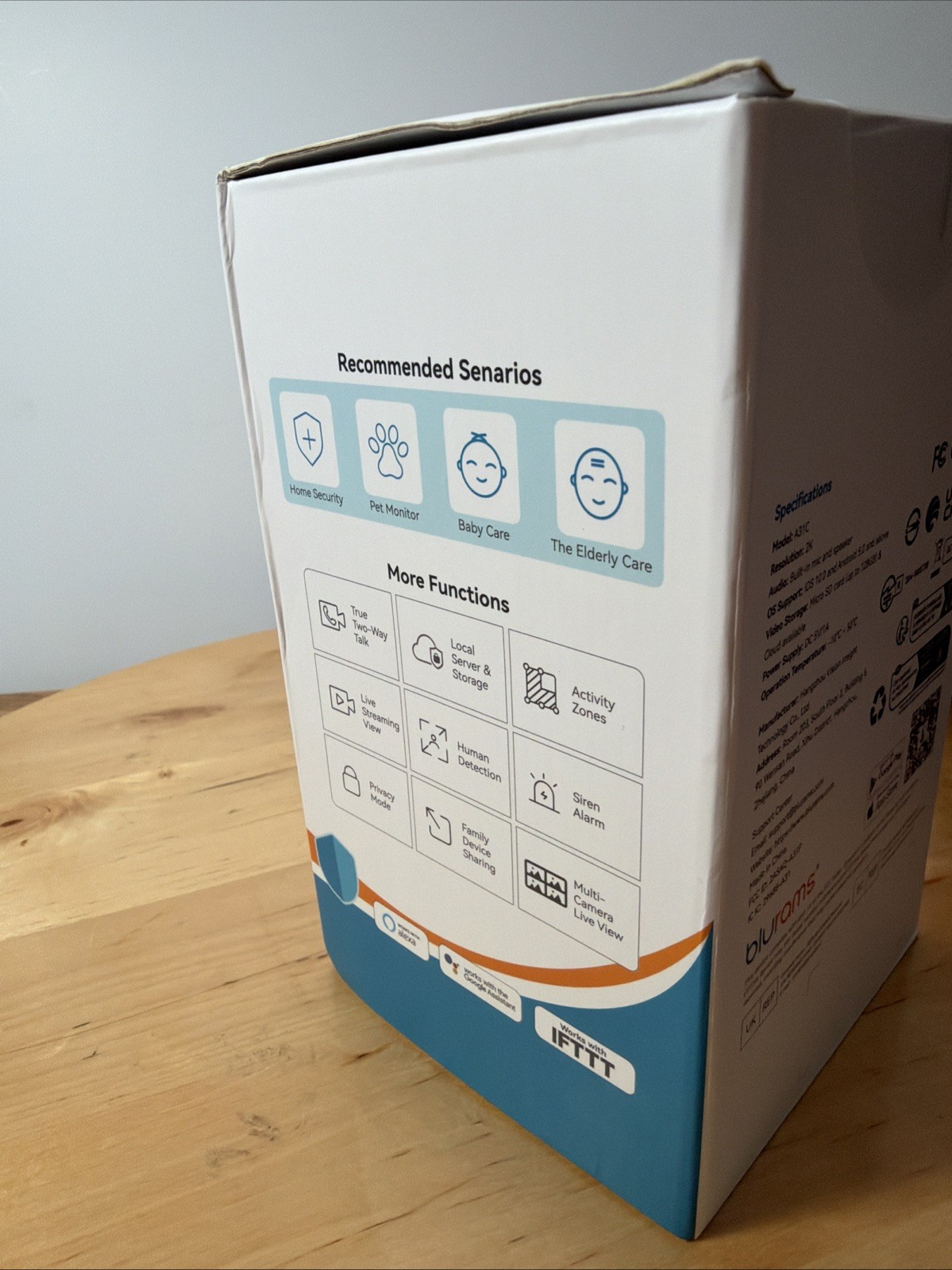 Blurams Lumi Indoor Security Camera w/ One-Touch Call 2K 360-Degree Tilt (A31C)