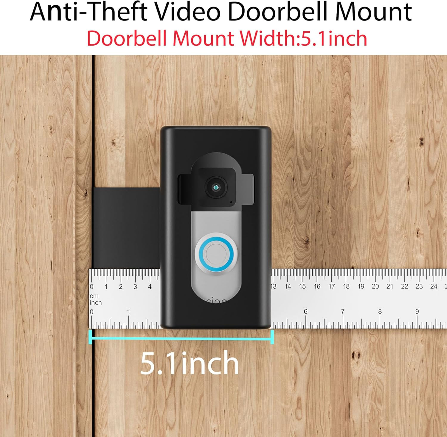 Anti Theft Video Doorbell Mount Bracket Holder Home Rentals 4/3/3 Plus 2021/2023