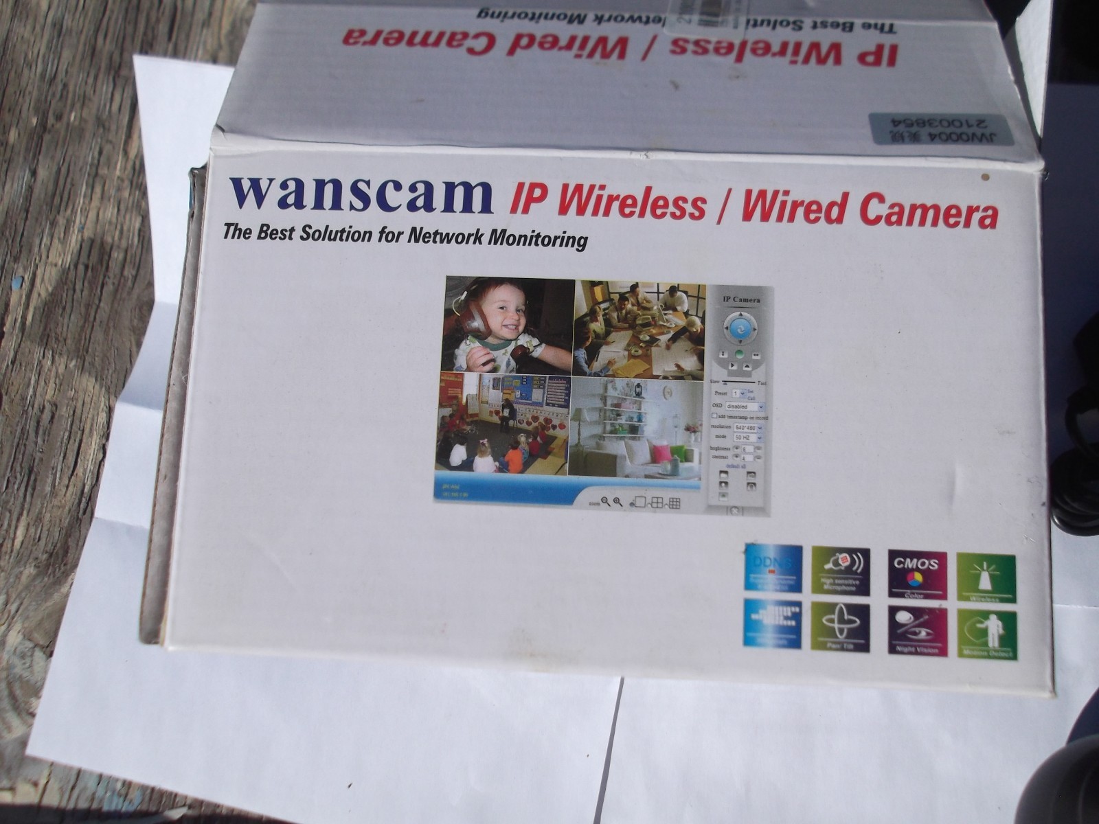 WANSCAM WIRELESS/WIRED IP CAMERA CMOS 3.6mm Lens 13 LED Night Vision P2P NETWORK