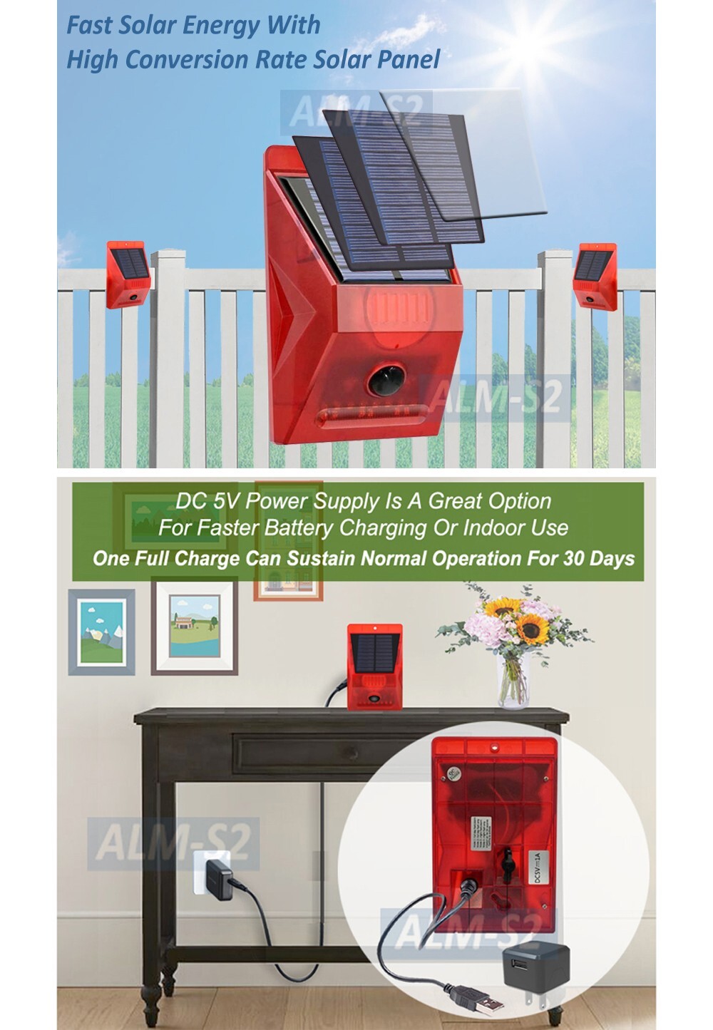 Solar-Powered Motion Alarm With Remote