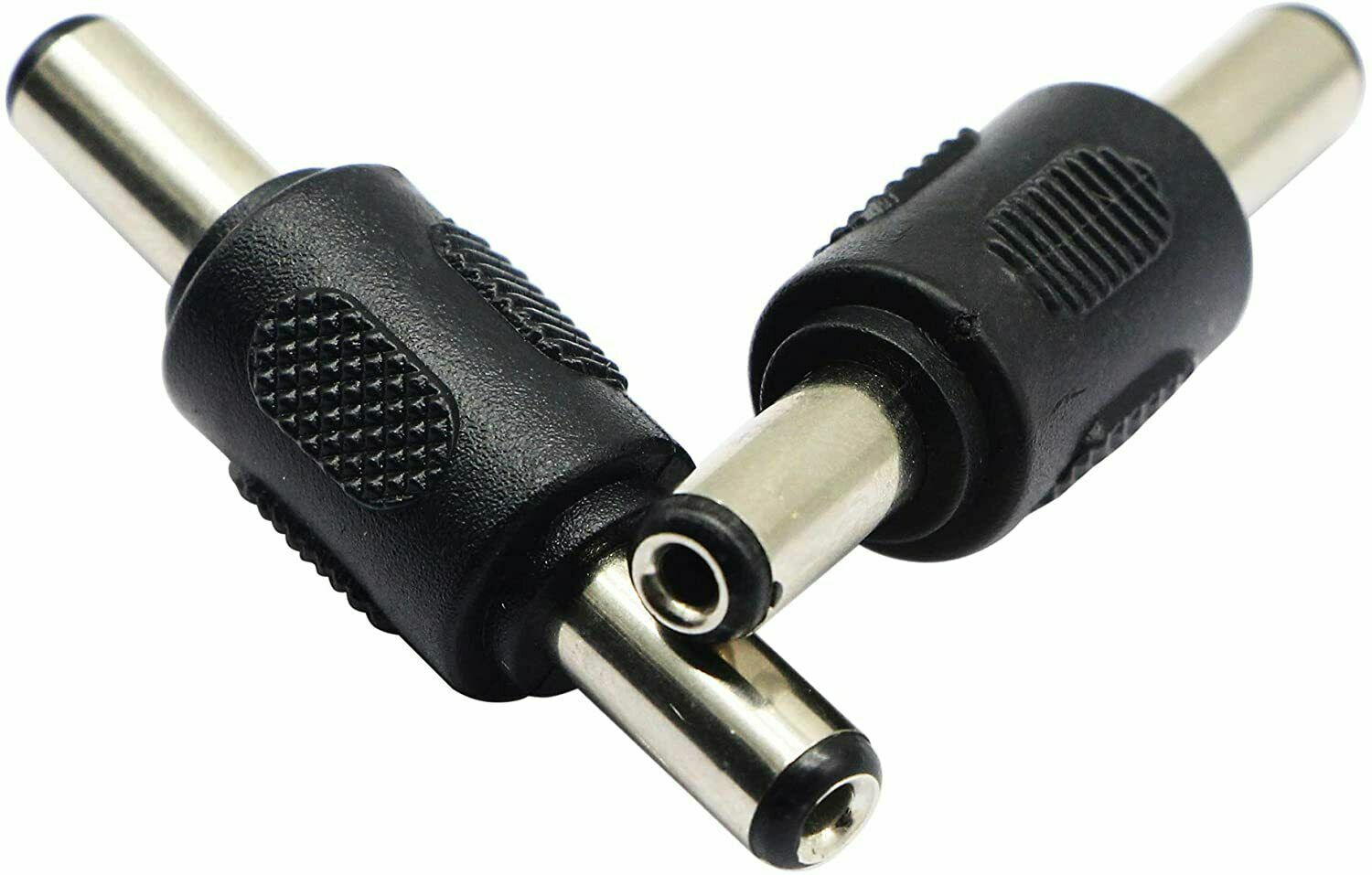 5x DC Coupler Male to Male M/M 5.5mm x 2.1mm Barrel Jack Power Connector Plug