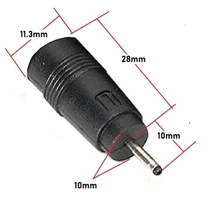 x10 Copper DC Power Connector 5.5mmx2.1mm Female to 2.0mmx0.6/0.8mm Male Adapter