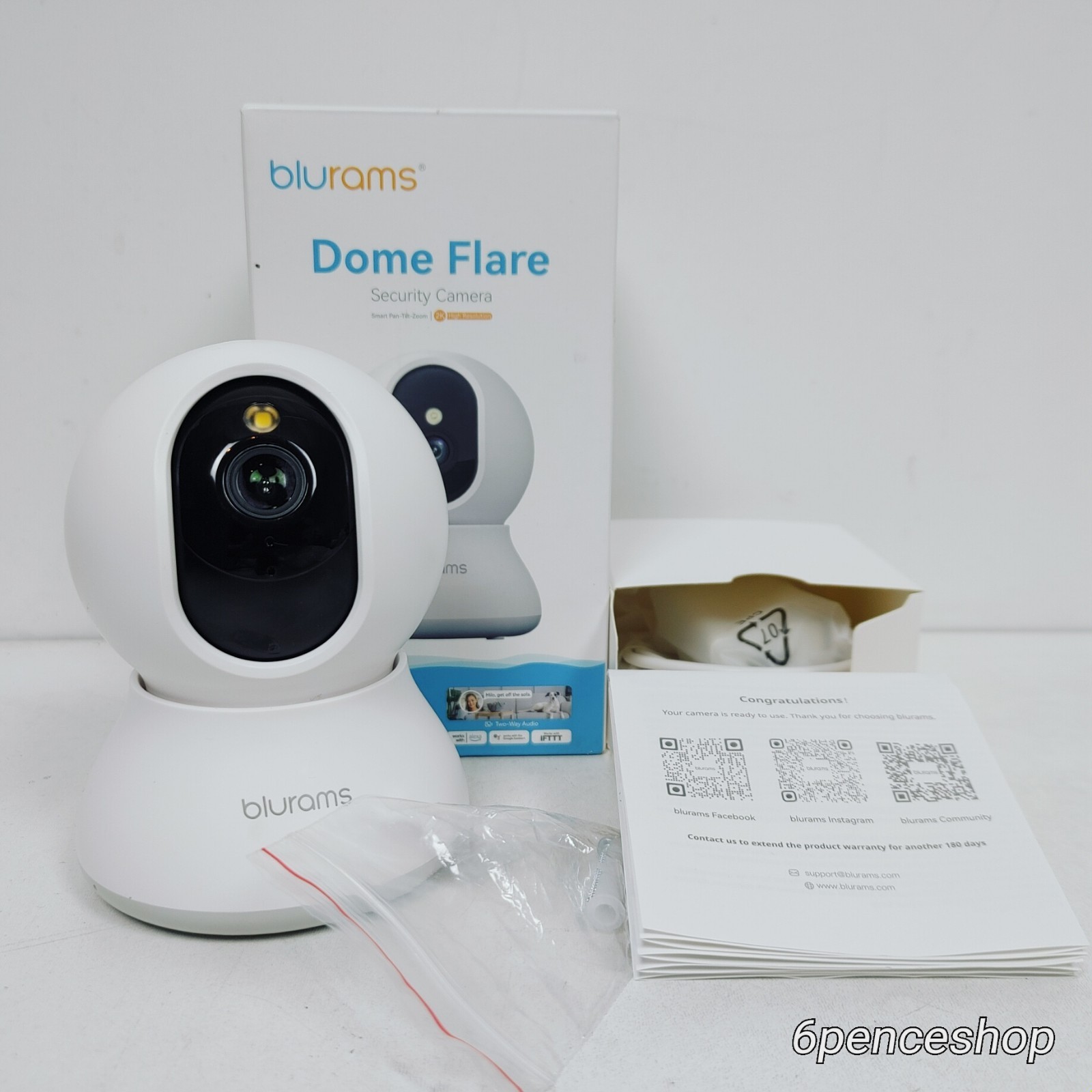 OB-blurams 5G Pet Camera 2K 360° PTZ Dog Camera with Phone App