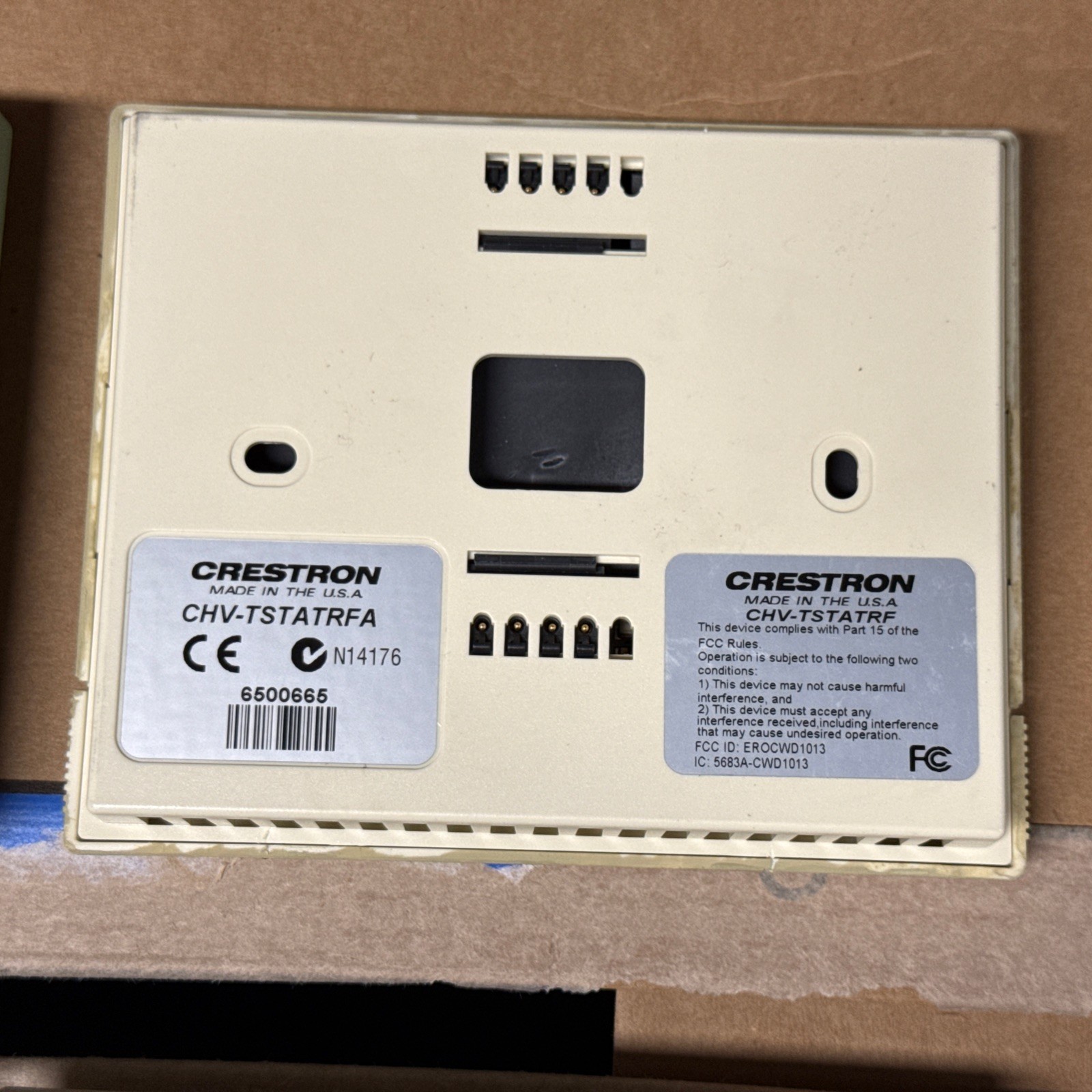 Crestron CHV-TSTATRFA Wireless Wall-Mount Thermostat (Almond) Works TSTATRF