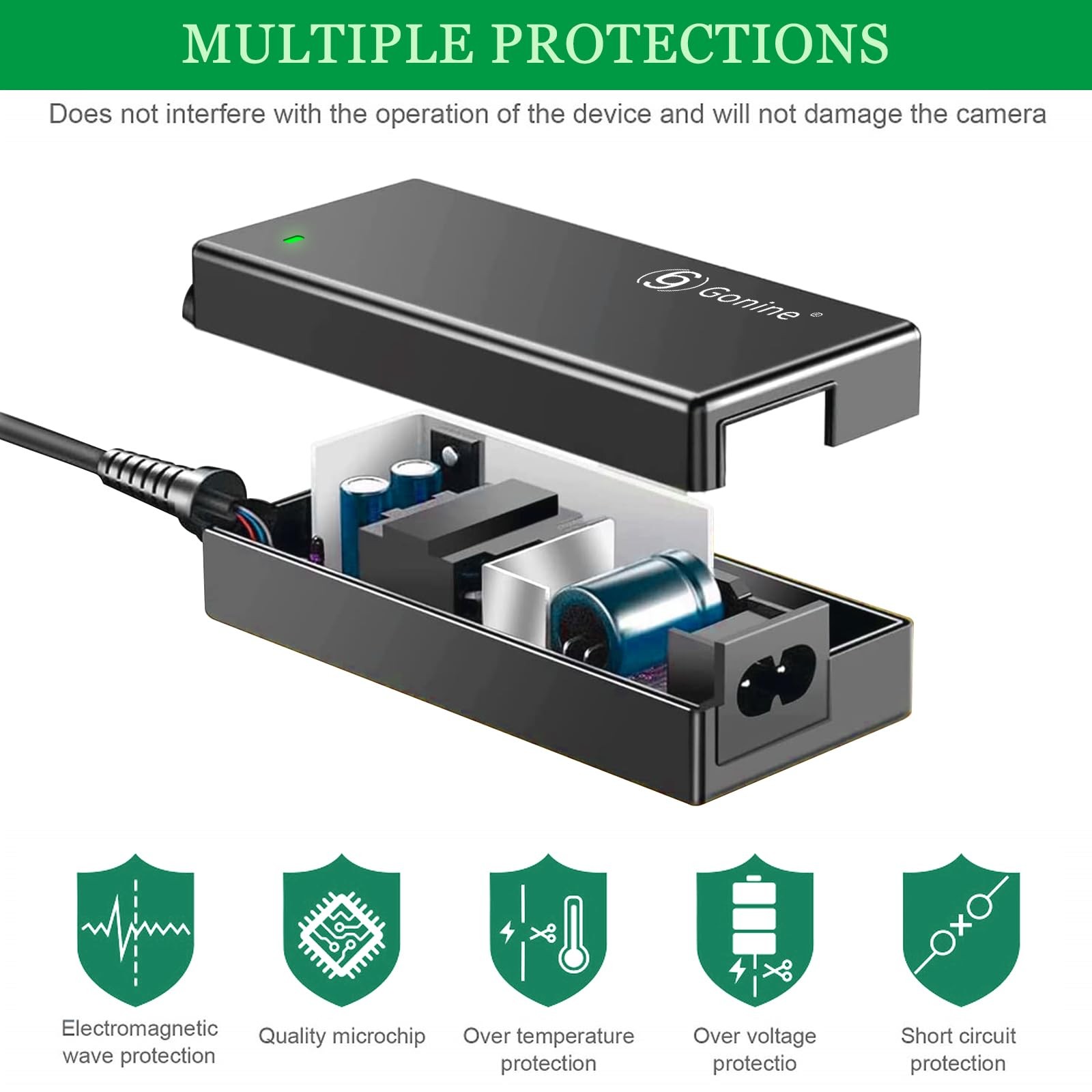 Security Camera AC DC Power Supply Adapter 12V 5A Compatible with 12Volt Lorex
