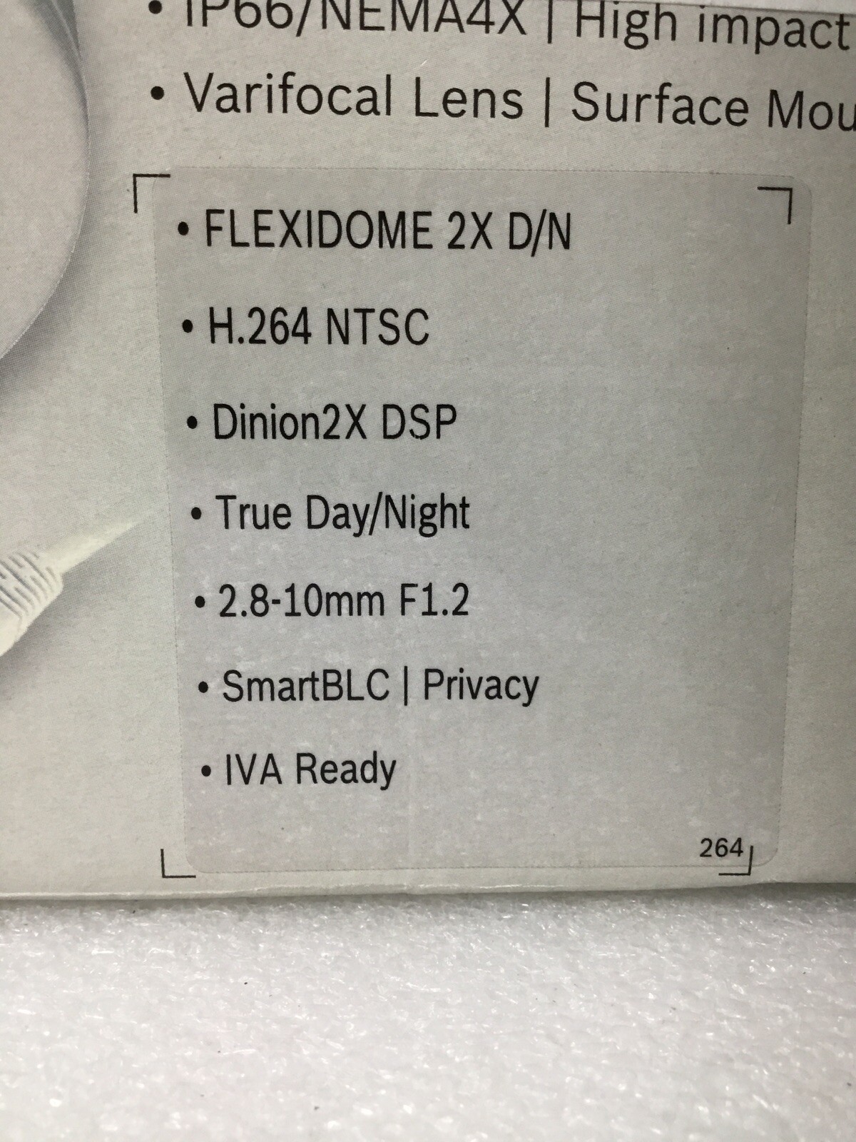 Bosch NDN-498V03-22PS FlexiDome CCTV IP Color Camera W/ 2.8-10mm D/N H.264 NEW!