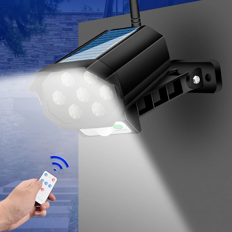 Lampara Tipo Camara Faro LED Recargable Solar de Seguridad Para Exterior Hogar