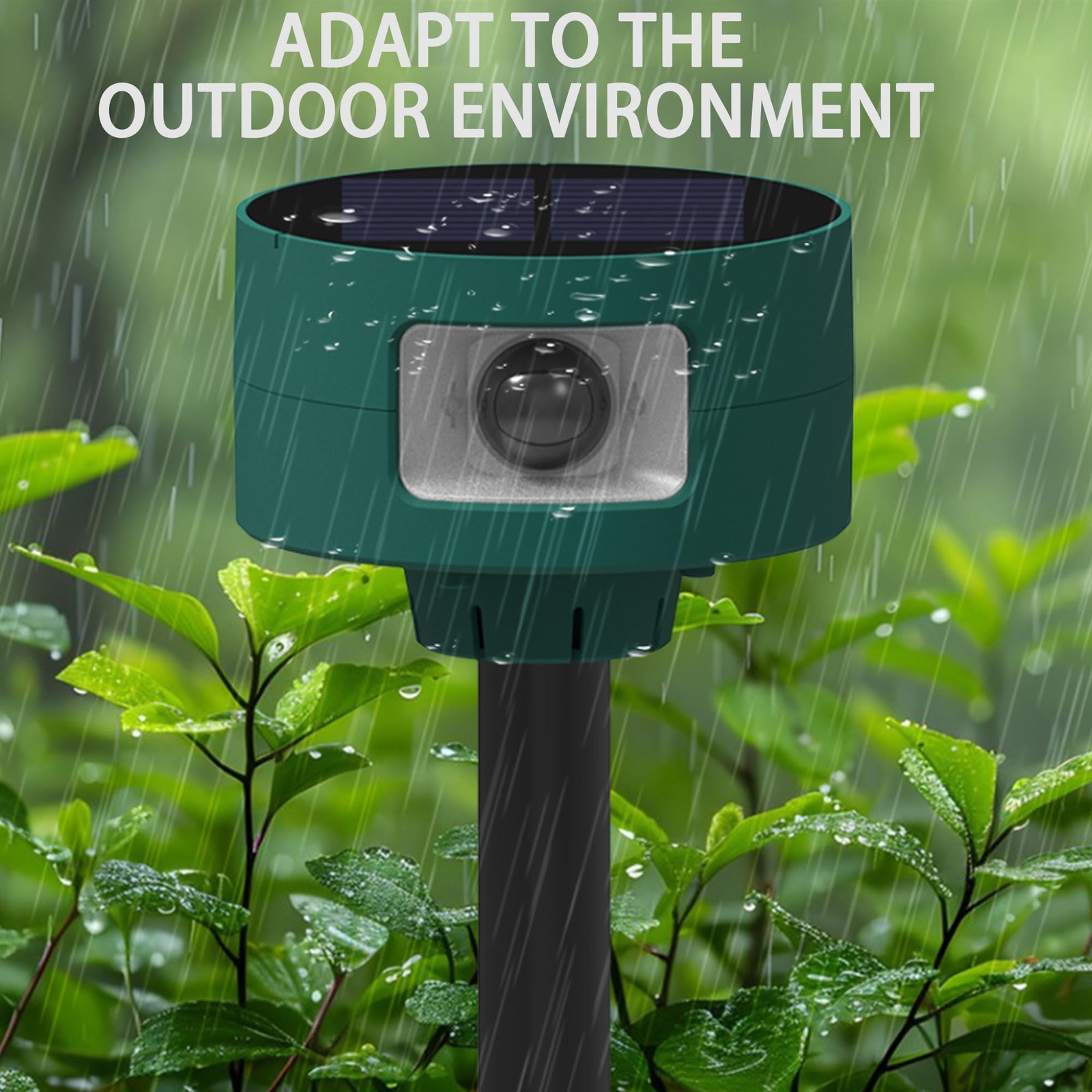 Solar Outdoor Motion Sensor Alarm: 129db Motion Detector Alarm Light, 360°Inf…